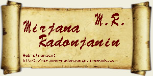 Mirjana Radonjanin vizit kartica